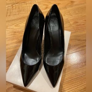 BCBG black patent leather pumps